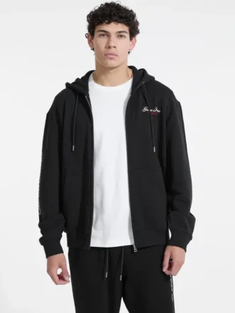 Hoodie met rits en opschrift Hoodie met rits en opschrift