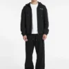Hoodie met rits en opschrift
