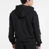 Hoodie met rits en opschrift
