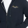 Hoodie met rits en opschrift