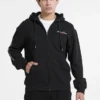 Hoodie met rits en opschrift