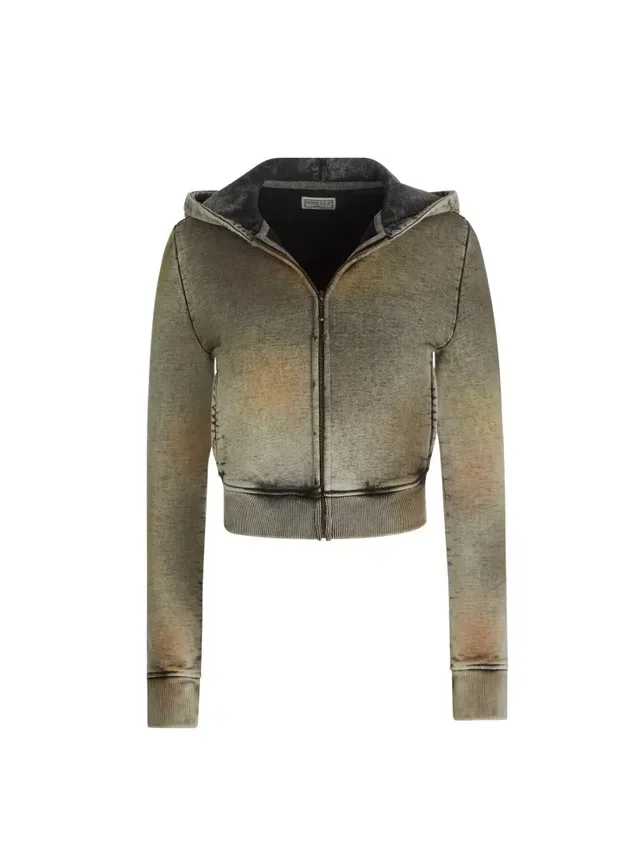 Hoodie van badstof met kristallen Hoodie van badstof met kristallen