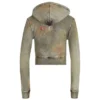 Hoodie van badstof met kristallen Hoodie van badstof met kristallen