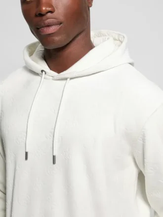 Hoodie van fluweel met reliëf