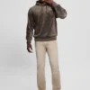 Hoodie van fluweel met reliëf