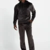 Hoodie van gebonden fluweel