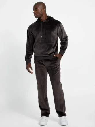 Hoodie van gebonden fluweel