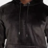 Hoodie van gebonden fluweel