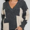 Intarsia-trui met kleurblokken