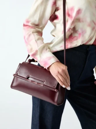 Iris bamboe lederen tas