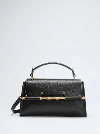 Iris Bamboo Mini leren tas