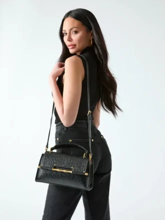 Iris Bamboo Mini leren tas