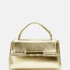 Iris metallic leren handtas met handvat Iris metallic leren handtas met handvat