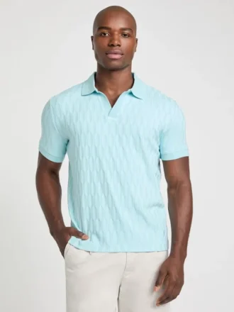 Jacquard gebreide polo