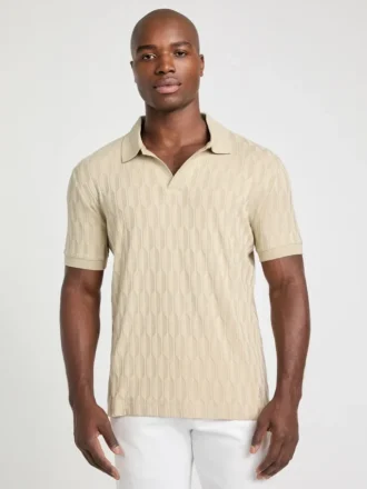 Jacquard gebreide polo
