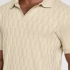 Jacquard gebreide polo
