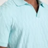 Jacquard gebreide polo