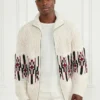 Jacquard vest met hoge hals