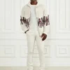 Jacquard vest met hoge hals