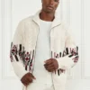 Jacquard vest met hoge hals