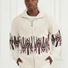 Jacquard vest met hoge hals