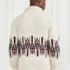 Jacquard vest met hoge hals