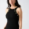 Janet Button geribbelde truienjurk Janet Button geribbelde truienjurk