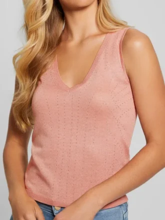 Janine Trui van gebreide tricot met strass