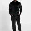 Jersey-sweatpants met gebonden fluweel Jersey-sweatpants met gebonden fluweel