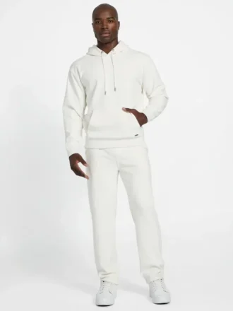 Jersey-sweatpants met gebonden fluweel