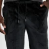 Jersey-sweatpants met gebonden fluweel Jersey-sweatpants met gebonden fluweel