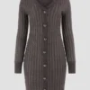 Josie-trui-jurk met knopen Josie-trui-jurk met knopen