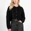 Kaori vest van wolmix met stiksels