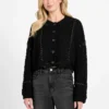 Kaori vest van wolmix met stiksels