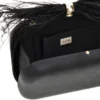 Keyah-clutch met veren aan de bovenkant Keyah-clutch met veren aan de bovenkant