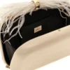 Keyah-clutch met veren aan de bovenkant Keyah-clutch met veren aan de bovenkant