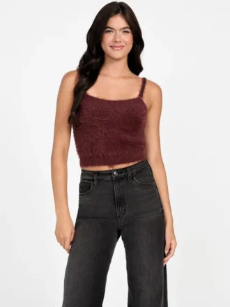 Keyla Fuzzy Truien Crop Cami