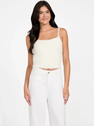 Keyla Fuzzy Truien Crop Cami