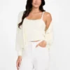 Keyla Fuzzy Truien Crop Cami