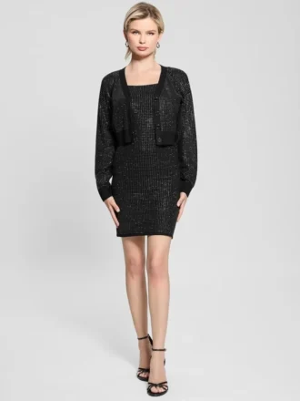 Khloe-trui-jurk met strass