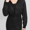 Khloe-trui-jurk met strass