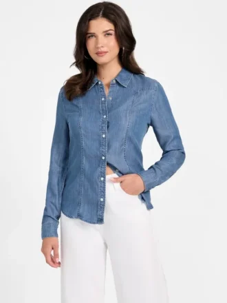 Klassiek denim westernoverhemd