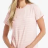 Klassiek T-shirt met gestikt logo en strepen
