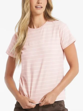 Klassiek T-shirt met gestikt logo en strepen