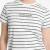 Klassiek T-shirt met gestikt logo en strepen