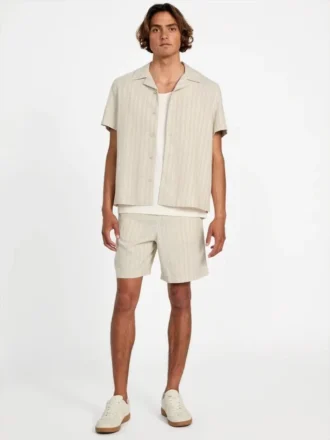 Korte broek van linnenmix