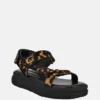 Lanara Sandalen met bandjes in luipaardprint Lanara Sandalen met bandjes in luipaardprint