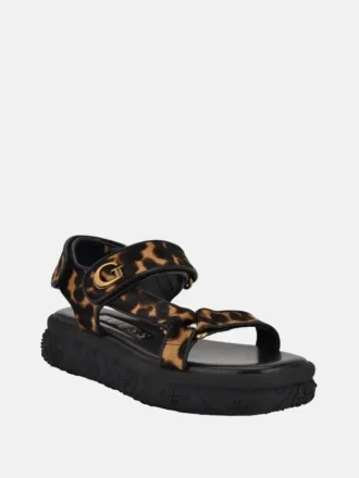 Lanara Sandalen met bandjes in luipaardprint Lanara Sandalen met bandjes in luipaardprint