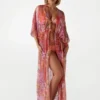 Lange kimono van zijde-mix Lange kimono van zijde-mix