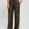 Lange rechte broek met mini-pailletten Lange rechte broek met mini-pailletten